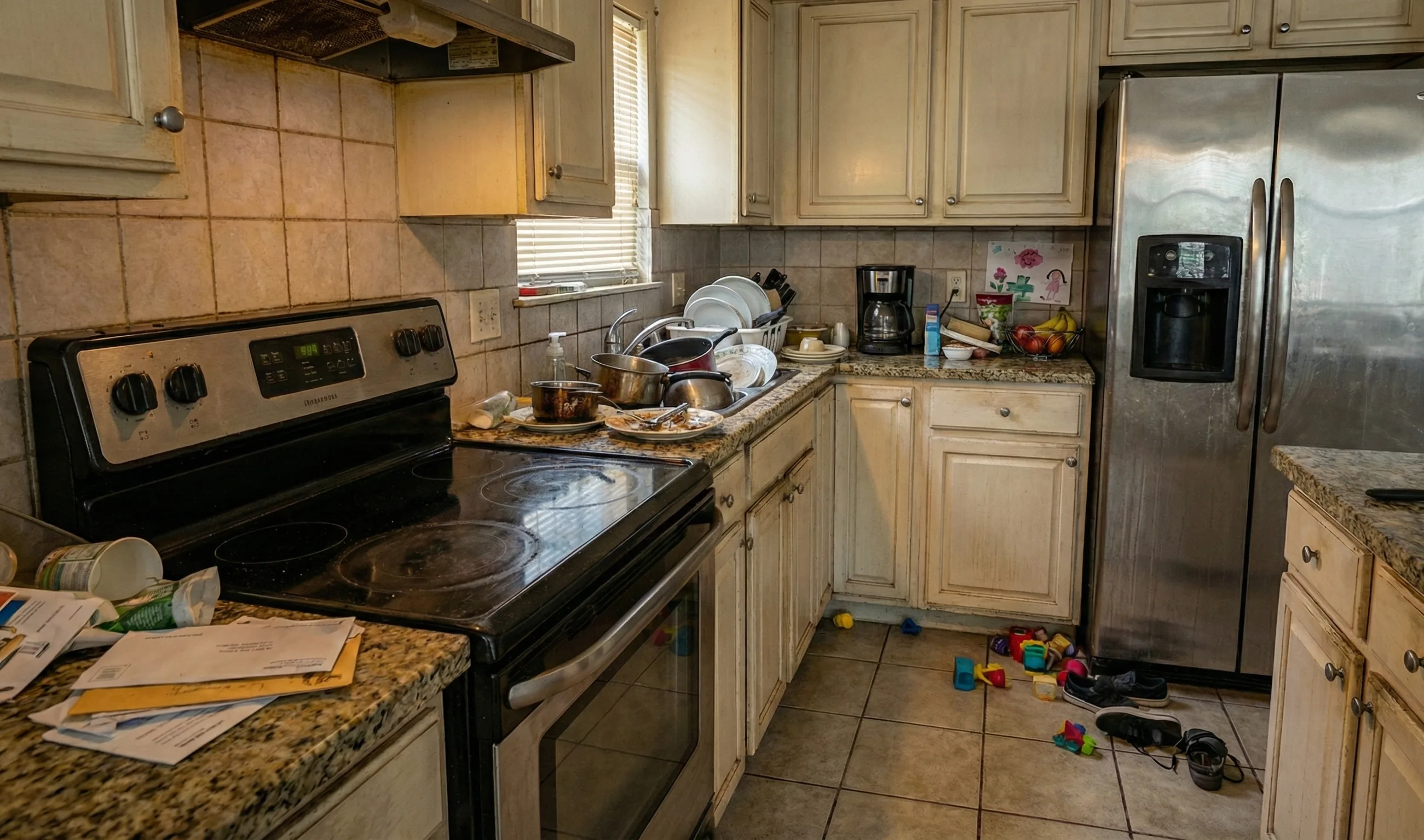 Before kitchen revival cleaning